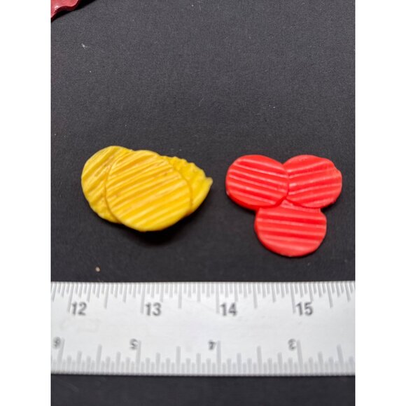 Vintage 1980s Toy Play Food Plastic Sandwich Set With Lettuce Cheese Pickles & M - Picture 4 of 8